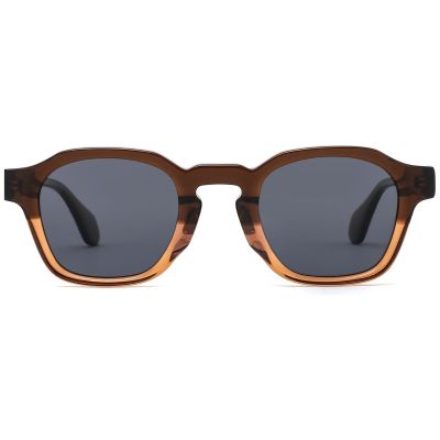 Vintage Square Thick Acetate Sunglasses - Retro Bold Frame UV400 Protection