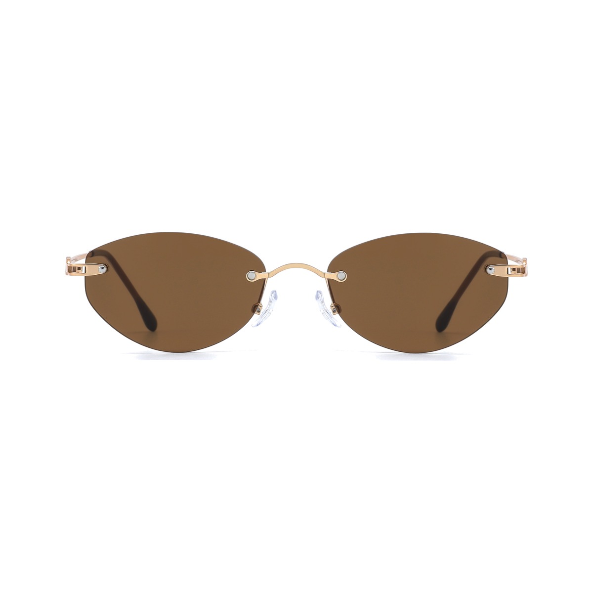 Petite Oval Metal Sunglasses with a Slim Feminine Frame